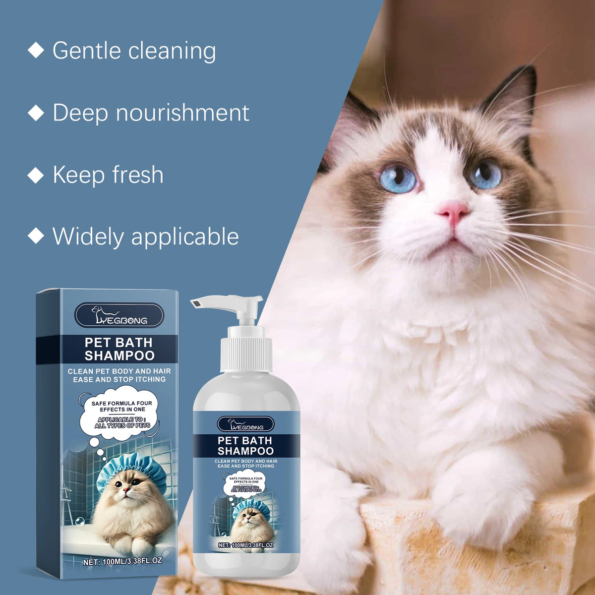 YEGBONG Gentle Pet Shampoo for Dogs and Cats Skin Care