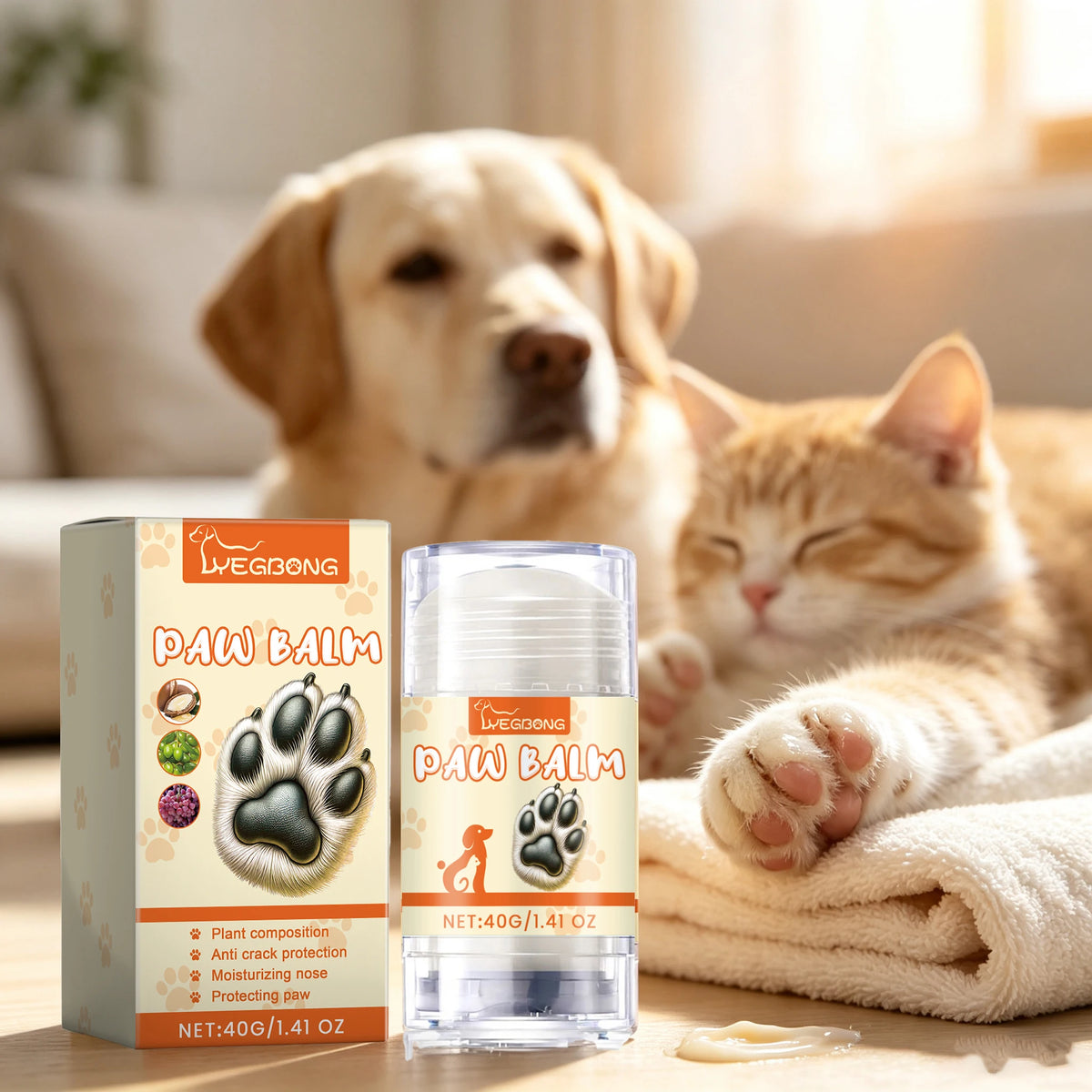 YEGBONG Moisturizing Paw Balm Stick for Dogs and Cats