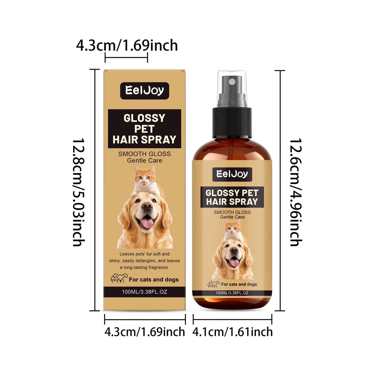Gentle Pet Hair Care Spray For Smooth Glossy Coats