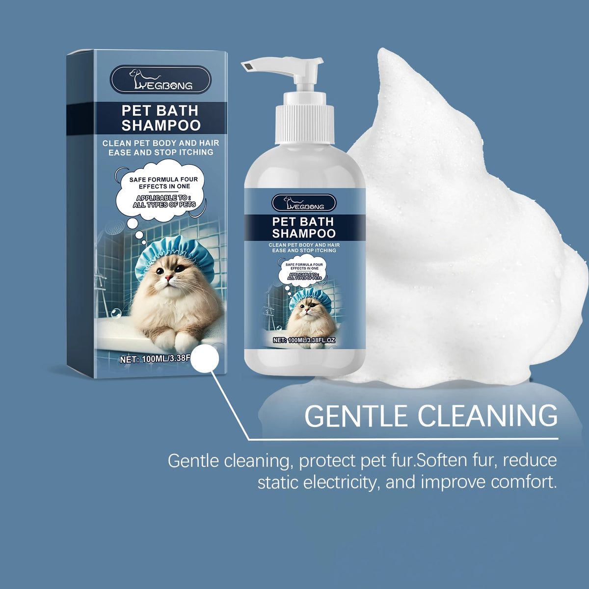 YEGBONG Gentle Pet Shampoo for Dogs and Cats Skin Care