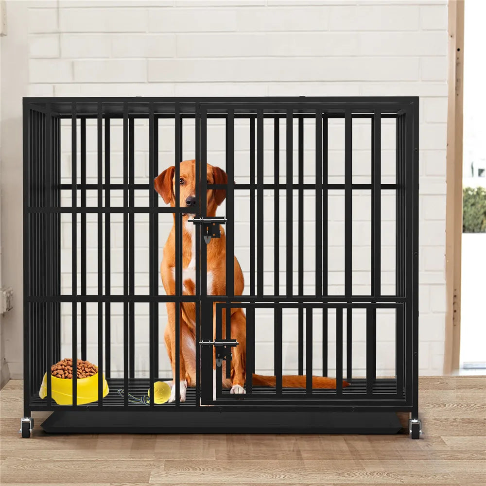 Bingopaw Heavy Duty Metal Dog Kennel With Removable Tray