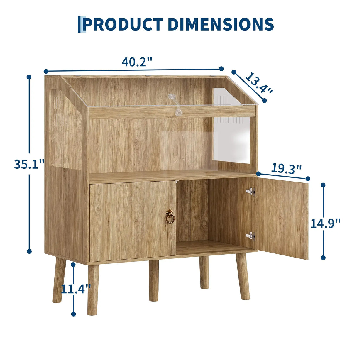 Wooden Small Animal Cage With Integrated Storage Cabinet