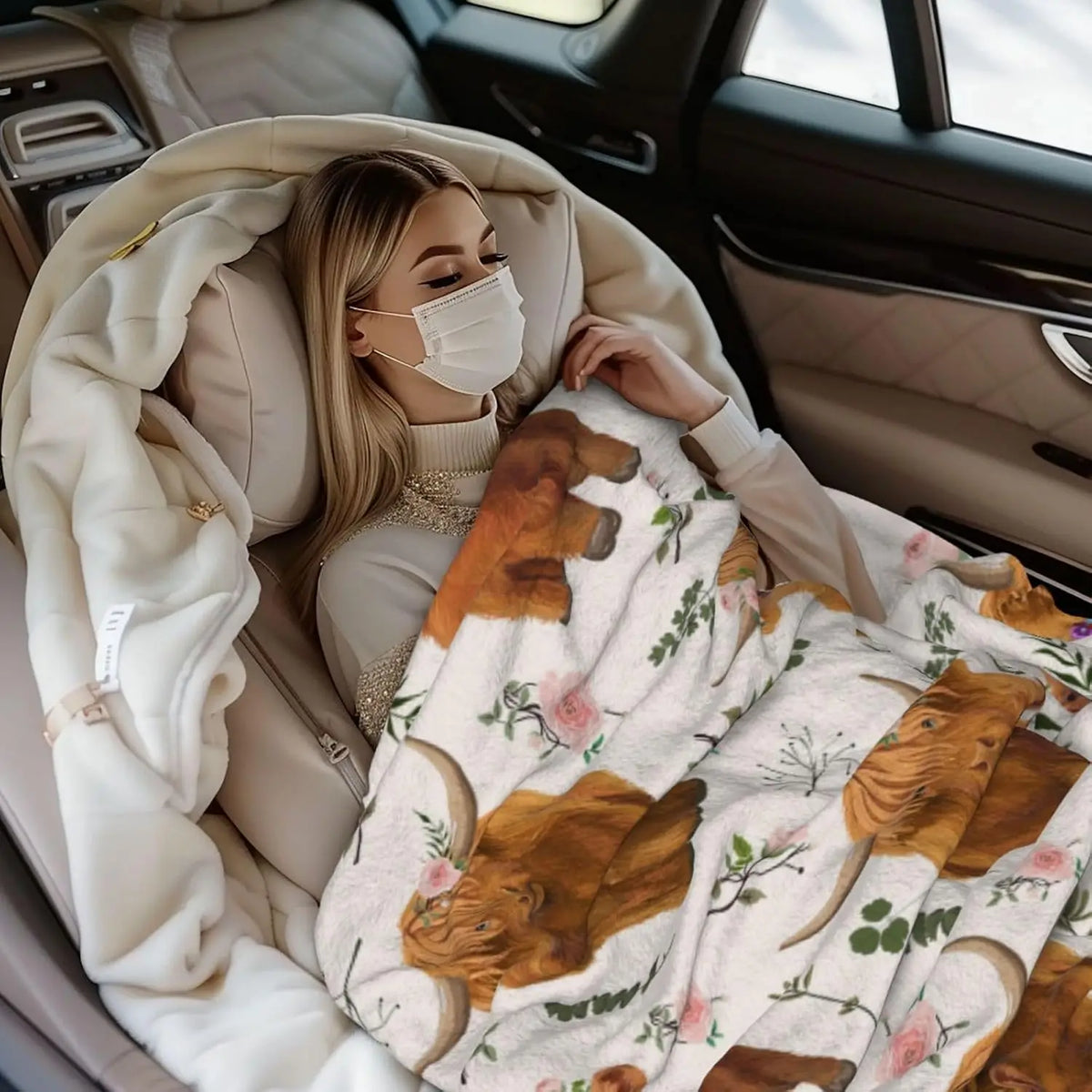 Highland Cow Flannel Throw Blanket for Kids and Cozy Gifts