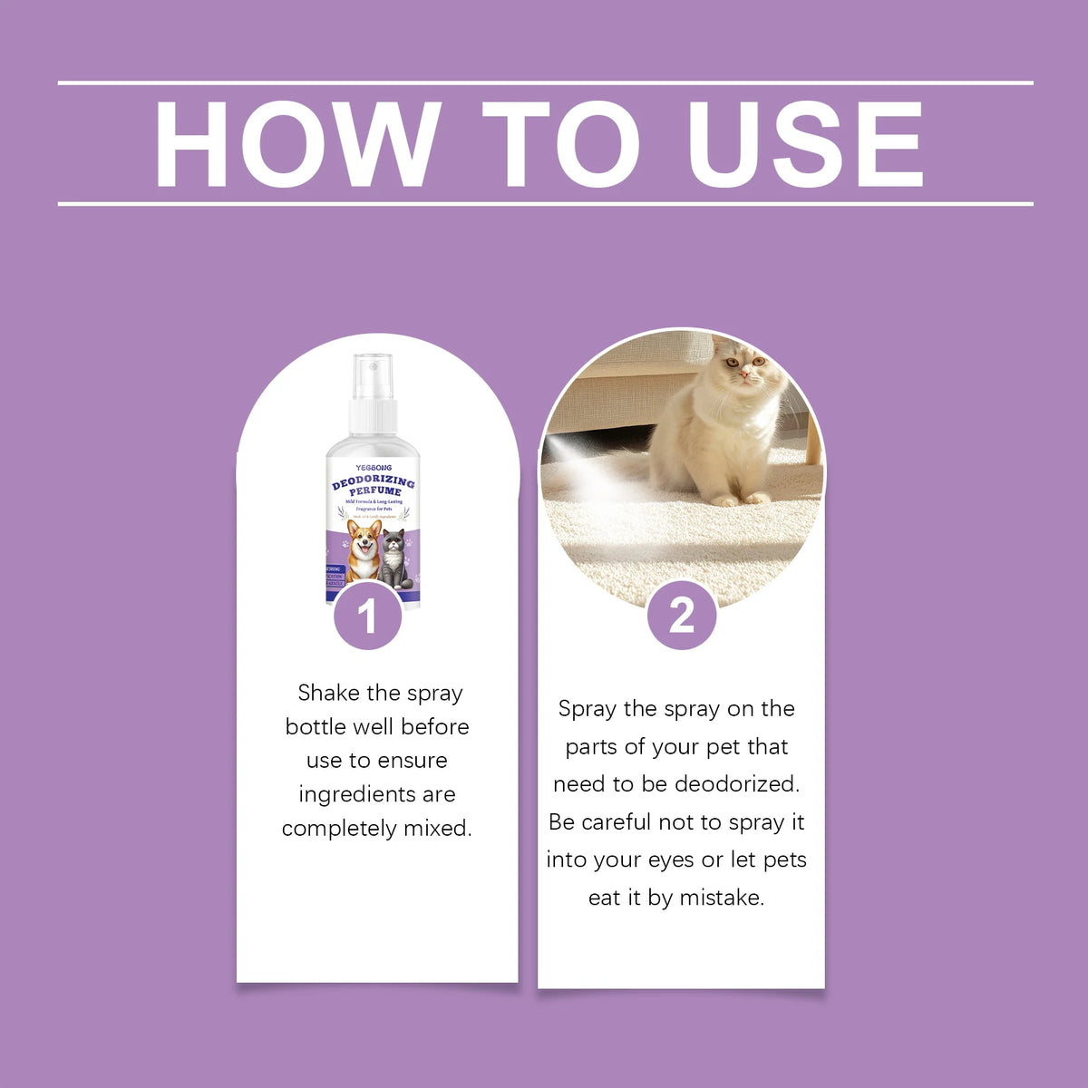 Plant Based Pet Deodorizing Spray for Cats and Dogs