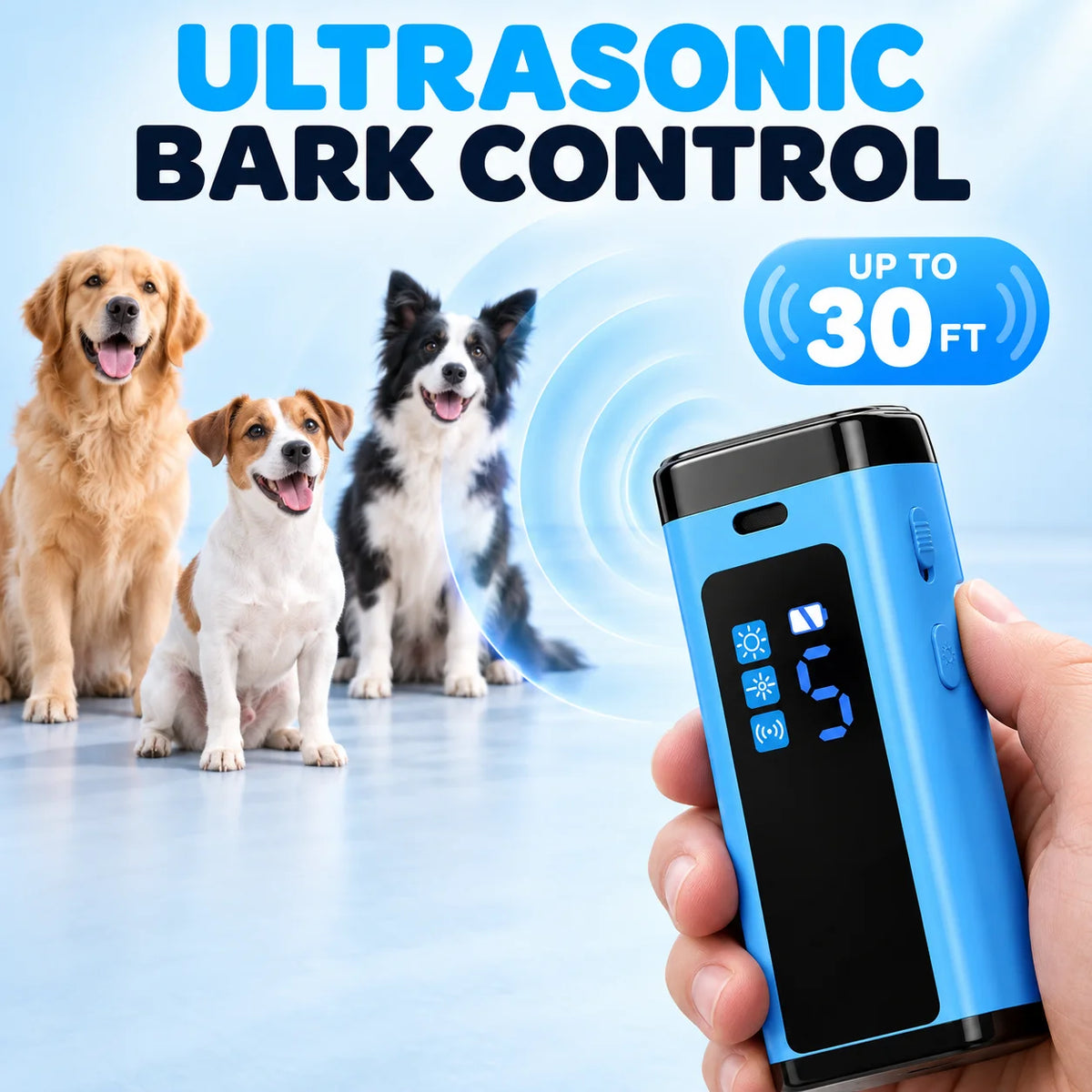 Ultrasonic Dog Bark Control Device With Adjustable Sensitivity for Training
