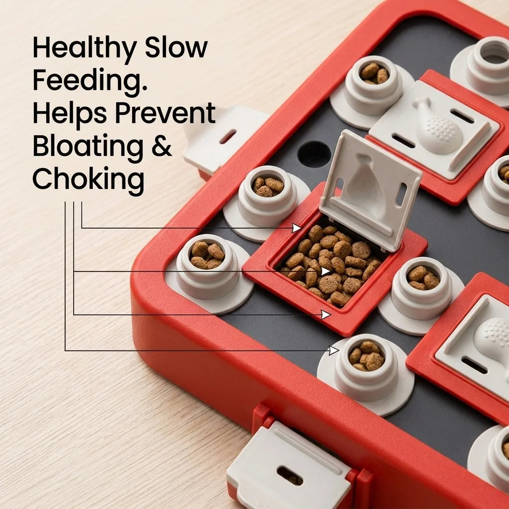 Interactive Dog Puzzle Feeder For Slow Feeding And IQ Training