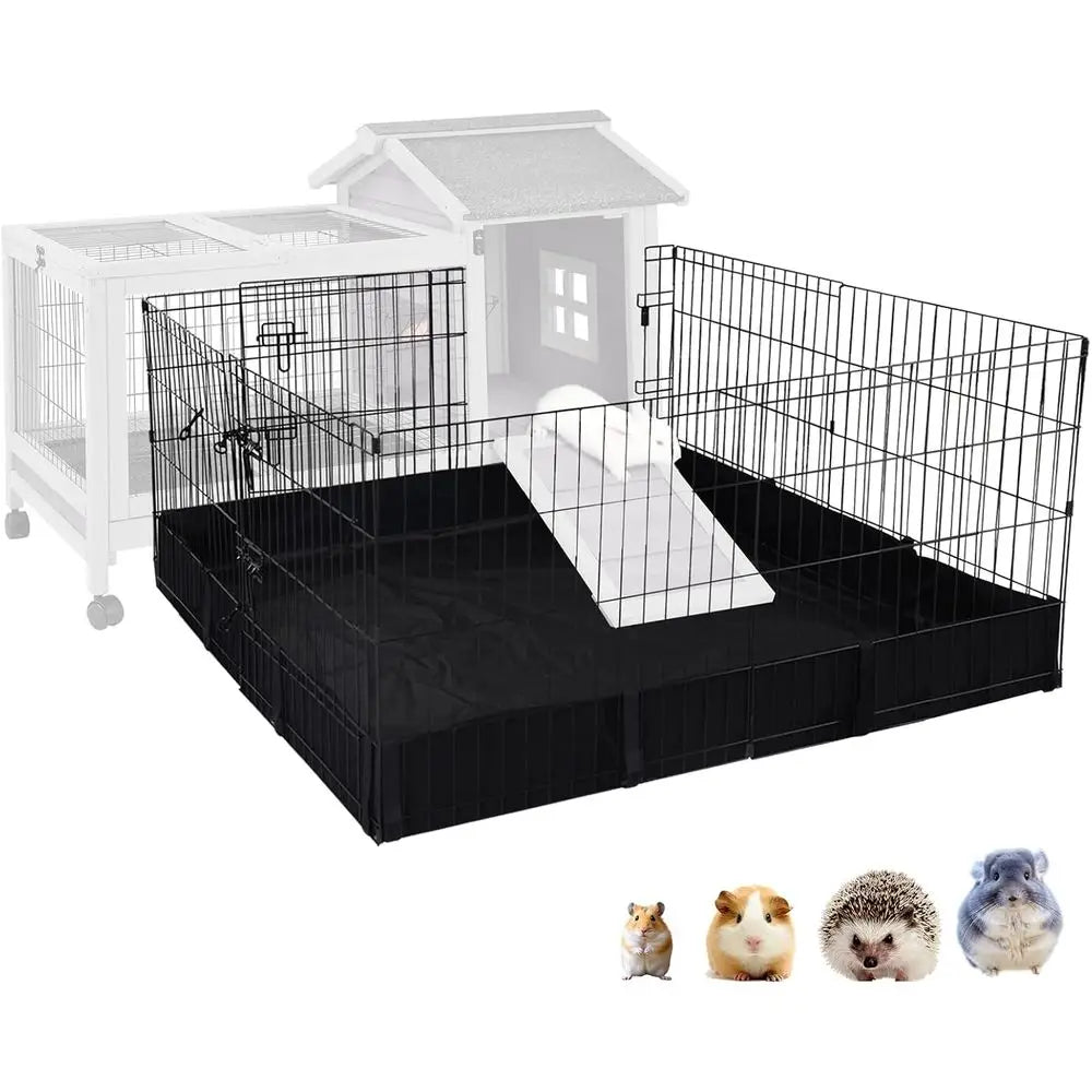 Portable Small Animal Playpen With Waterproof Liner For Rabbits