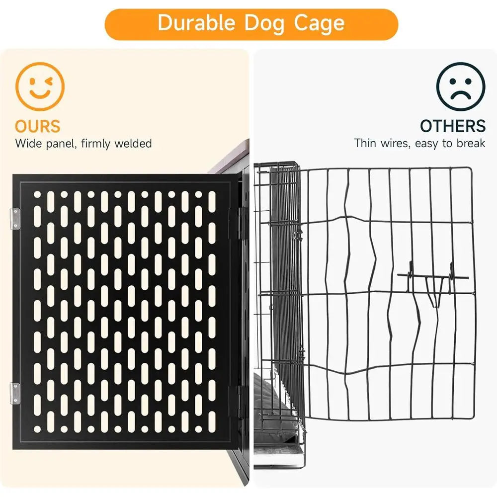 Heavy Duty Chewproof Indoor Dog Crate With Lockable Kennel
