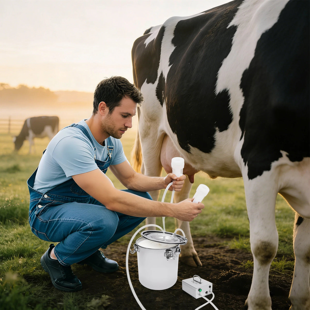 Humane Goat And Sheep Milking Machine With Pulsation Vacuum System