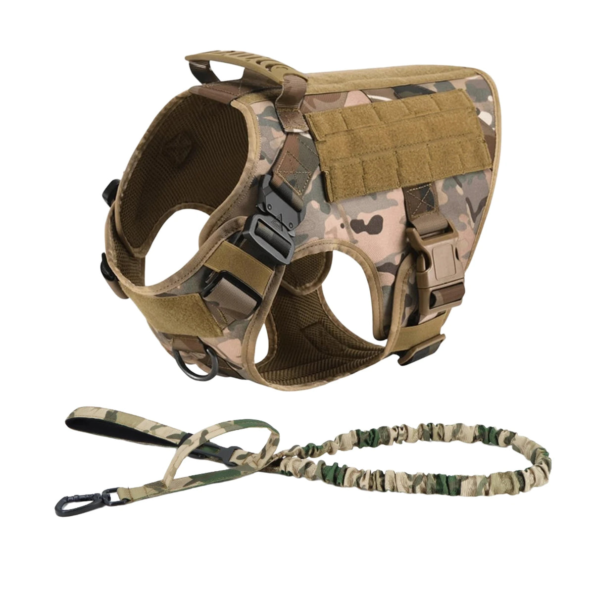 PETRAVEL Tactical Dog Harness With MOLLE Pouches For Training