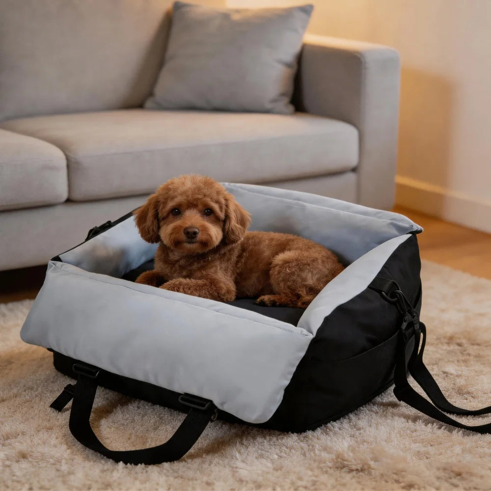 BORWART Dog Car Seat With Safety Belt And Washable Cover