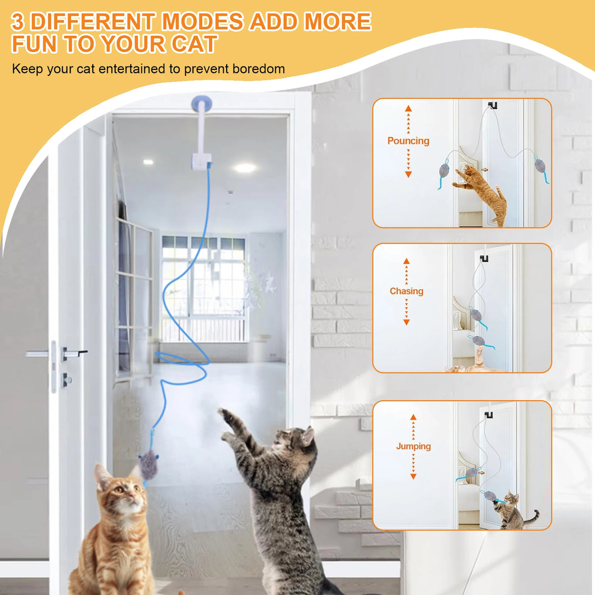 ATUOTIN Interactive Feather Cat Teaser Toy for Play and Exercise