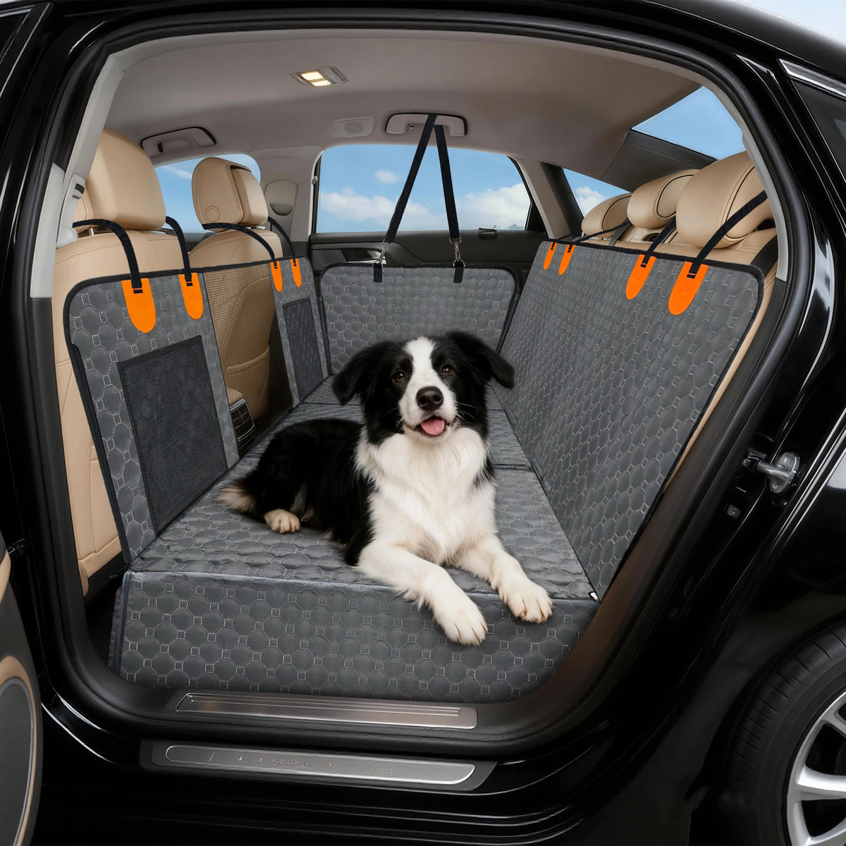 Hard Bottom Dog Car Seat Extender Waterproof Back Seat Protector