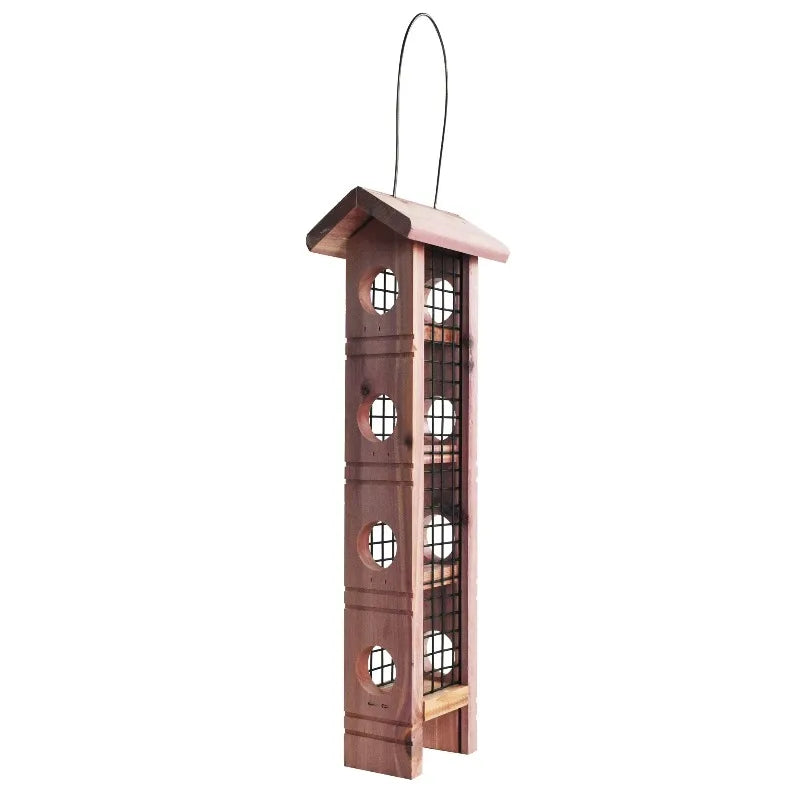 Cedar Wild Bird Suet Plug Feeder for Suet Dough Plugs