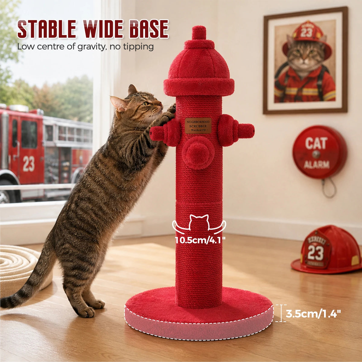 PAWZ Road Fire Hydrant Sisal Cat Scratching Post for Cats