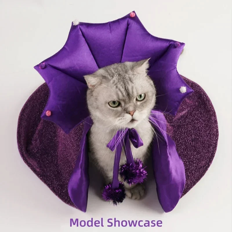 Halloween Witch Costume With Cloak And Hat For Pets