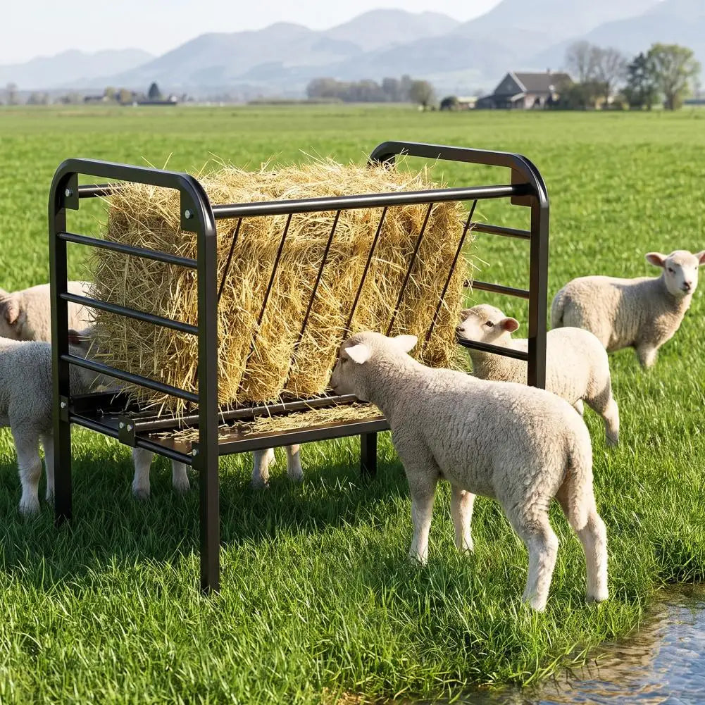 Galvanized Steel Livestock Forage Feeder for Goats Sheep and Calves
