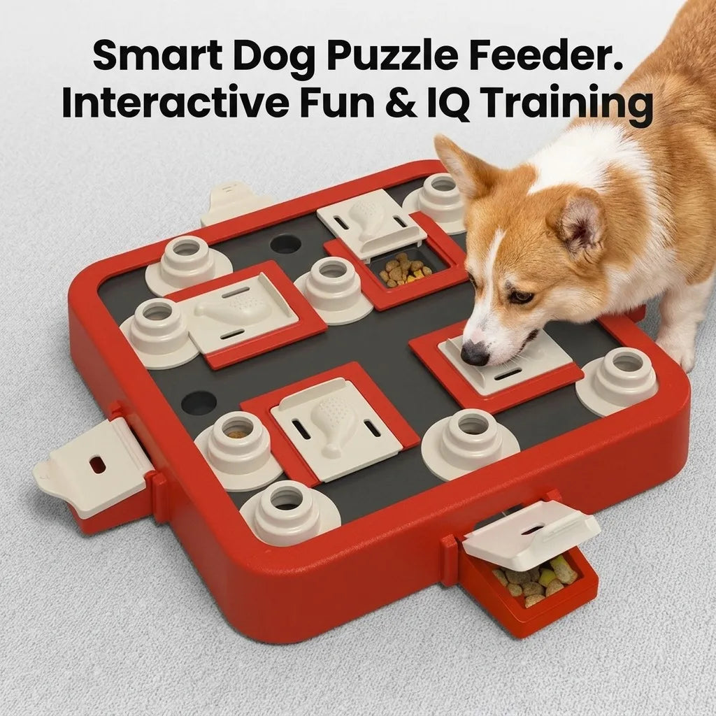 Interactive Dog Puzzle Feeder For Slow Feeding And IQ Training