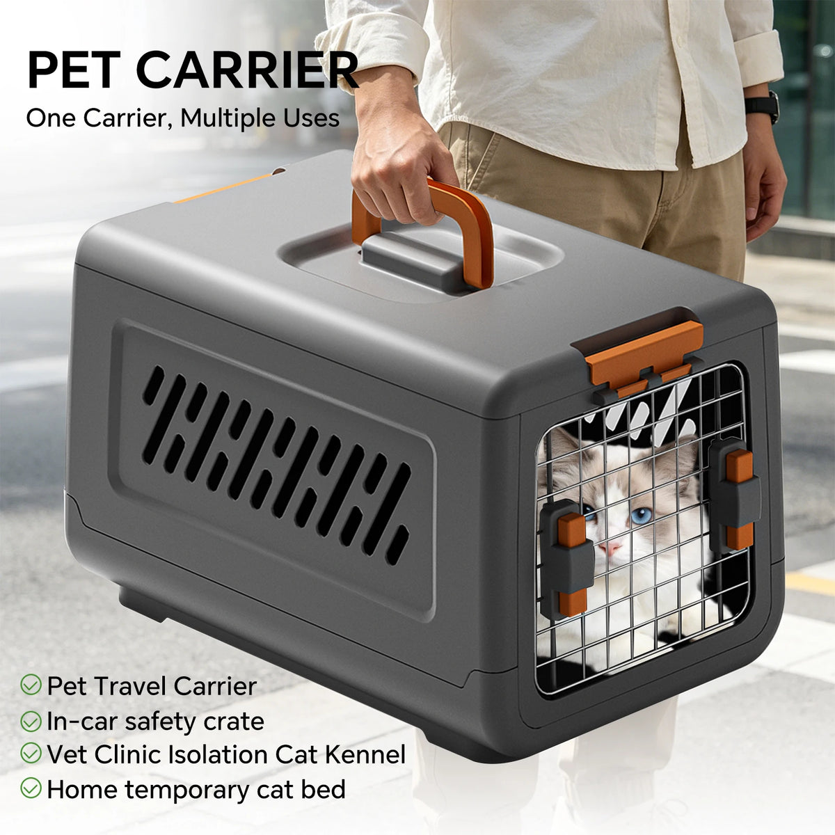 Ventilated Pet Travel Carrier Backpack For Cats And Dogs