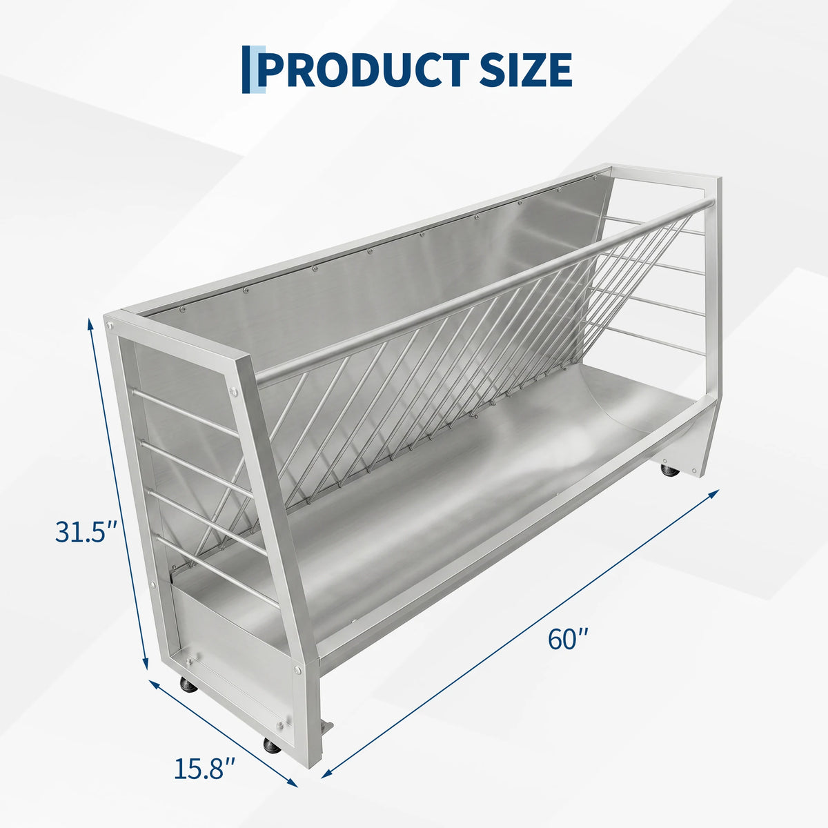 HiMISS Heavy Duty Galvanized Steel Hay And Grain Livestock Feeder