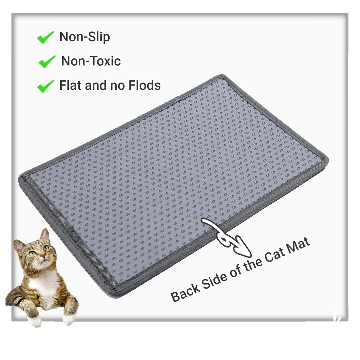 Double Layer Cat Litter Mat With Waterproof Scatter Protection