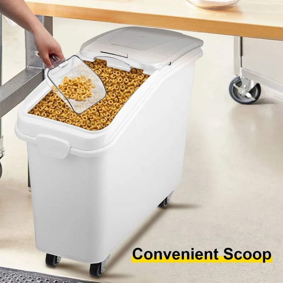 Airtight Rice and Grain Storage Container With Wheels
