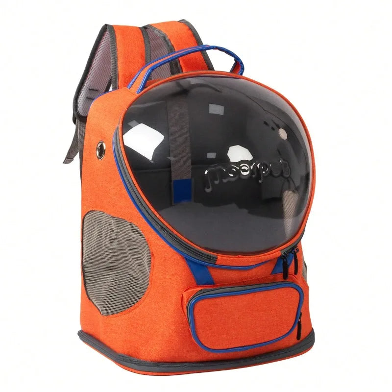 Foldable Breathable Transparent Pet Carrier Backpack for Cats and Dogs