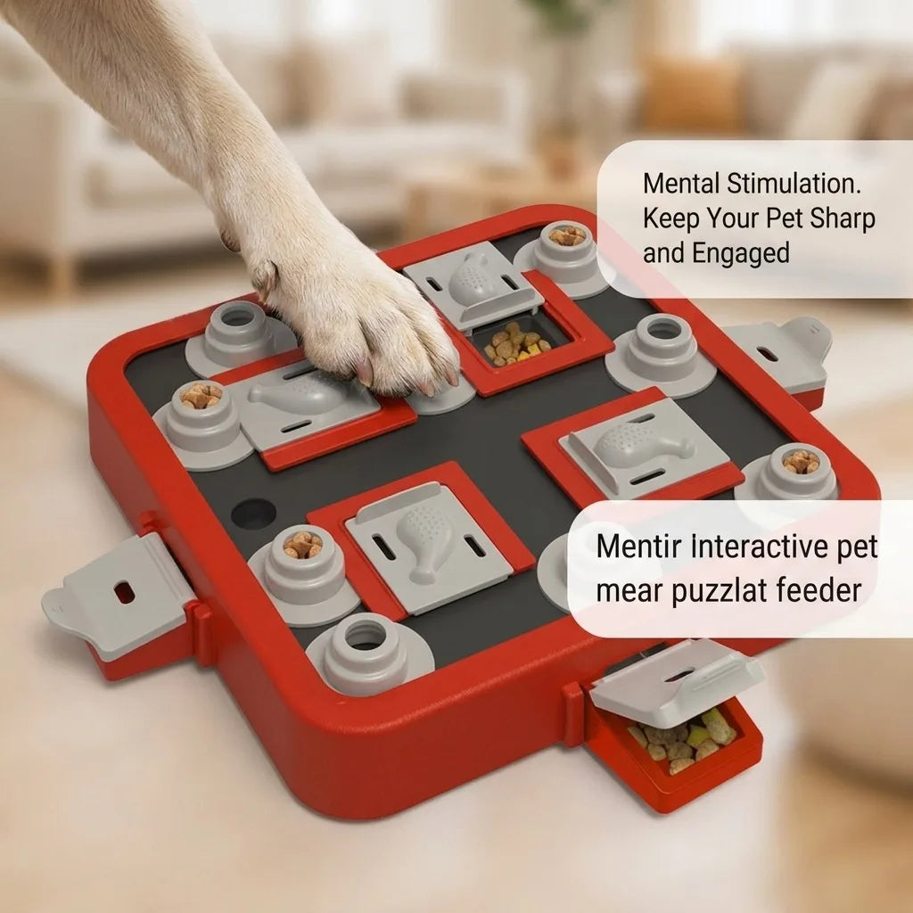 Interactive Dog Puzzle Feeder For Slow Feeding And IQ Training