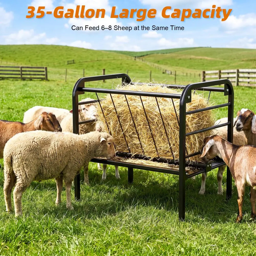 Galvanized Steel Livestock Forage Feeder for Goats Sheep and Calves