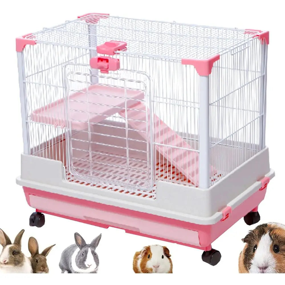 Multi Level Indoor Small Animal Cage Habitat With Playpen