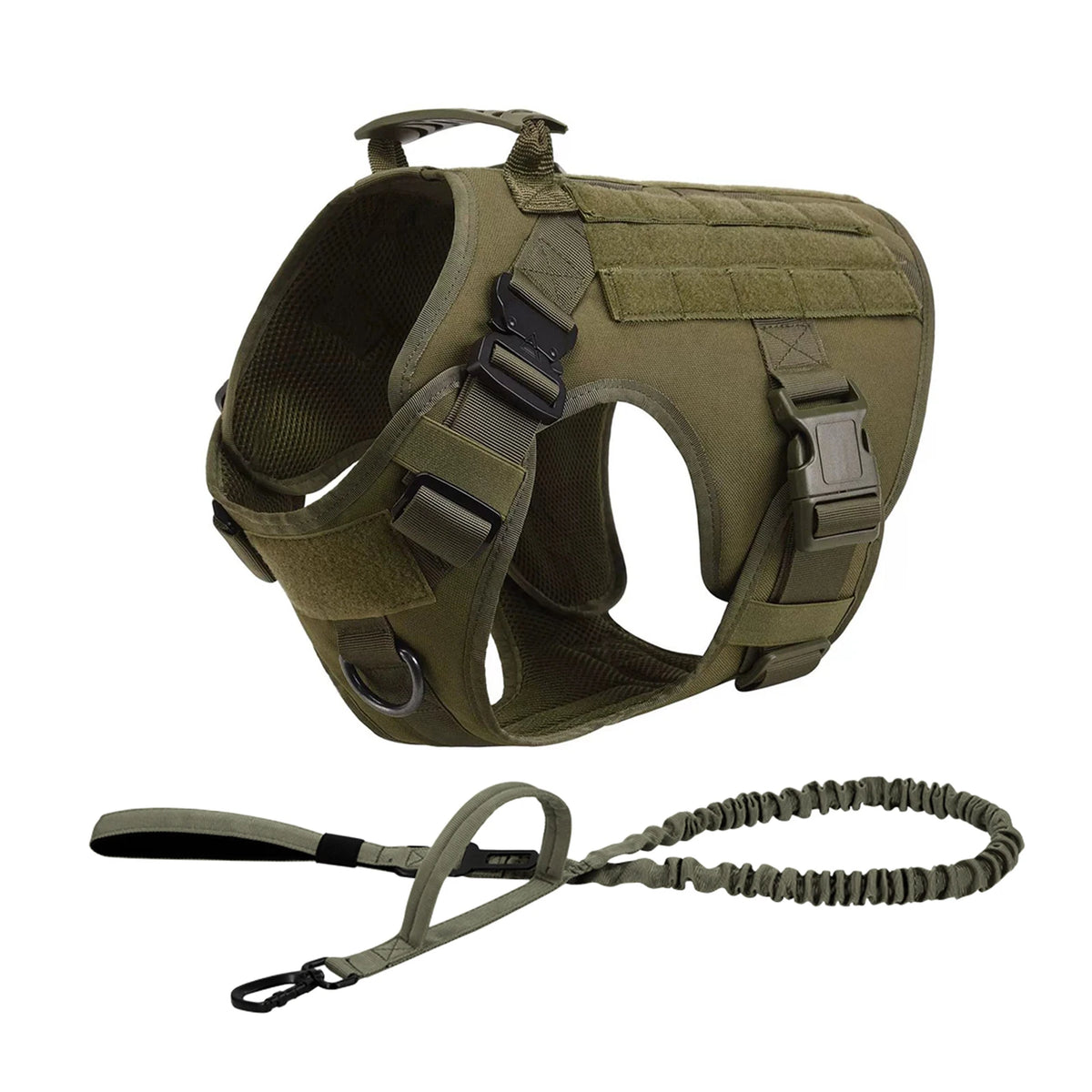 PETRAVEL Tactical Dog Harness With MOLLE Pouches For Training