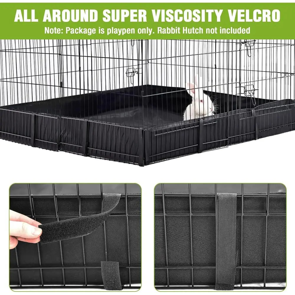 Portable Small Animal Playpen With Waterproof Liner For Rabbits