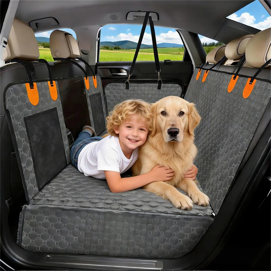 Hard Bottom Dog Car Seat Extender Waterproof Back Seat Protector