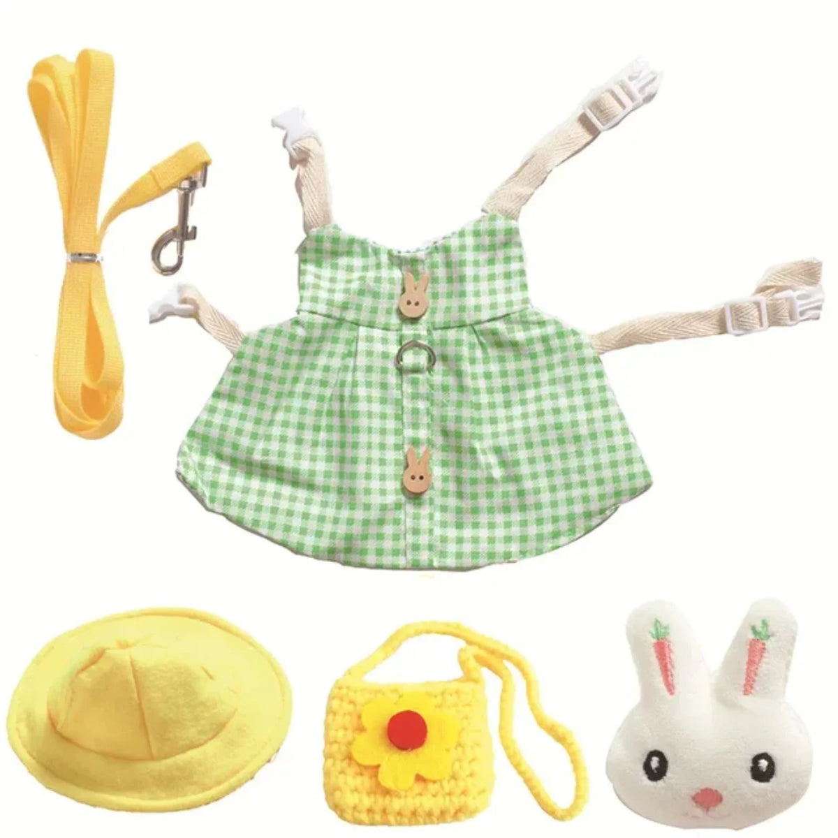 Small Pet Harness Leash Set For Rabbits And Guinea Pigs