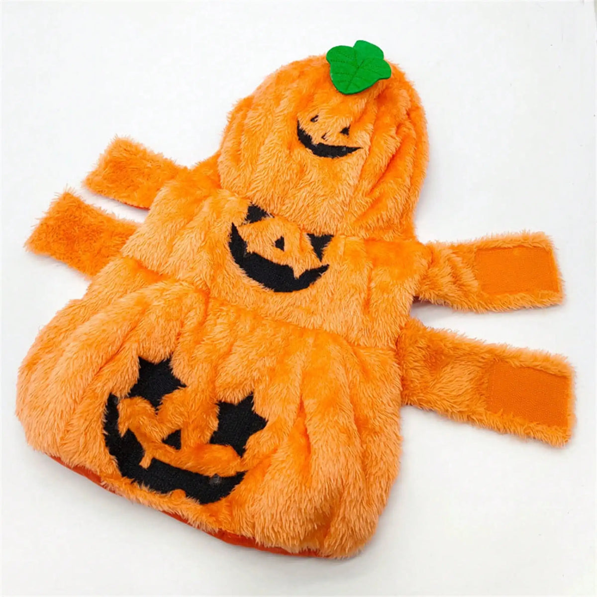 Halloween Pumpkin Dog Costume Warm Fleece Pet Cosplay Hoodie