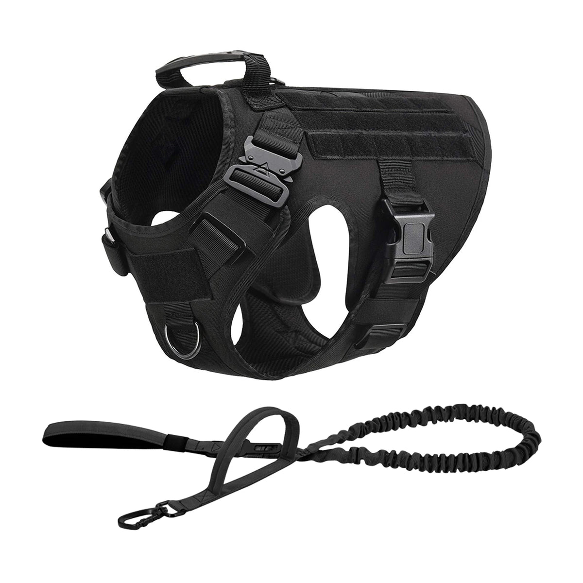 PETRAVEL Tactical Dog Harness With MOLLE Pouches For Training