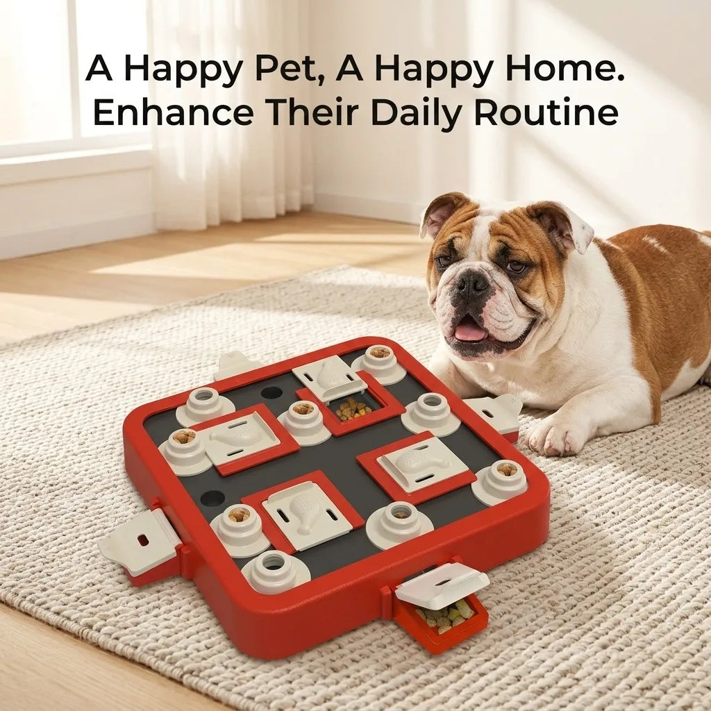 Interactive Dog Puzzle Feeder For Slow Feeding And IQ Training