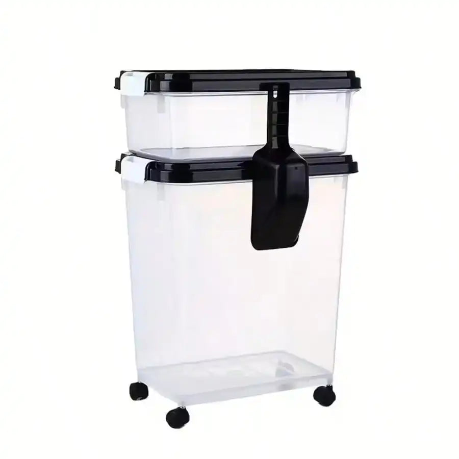 Airtight Stackable Pet Food Storage Container Set With Scoop