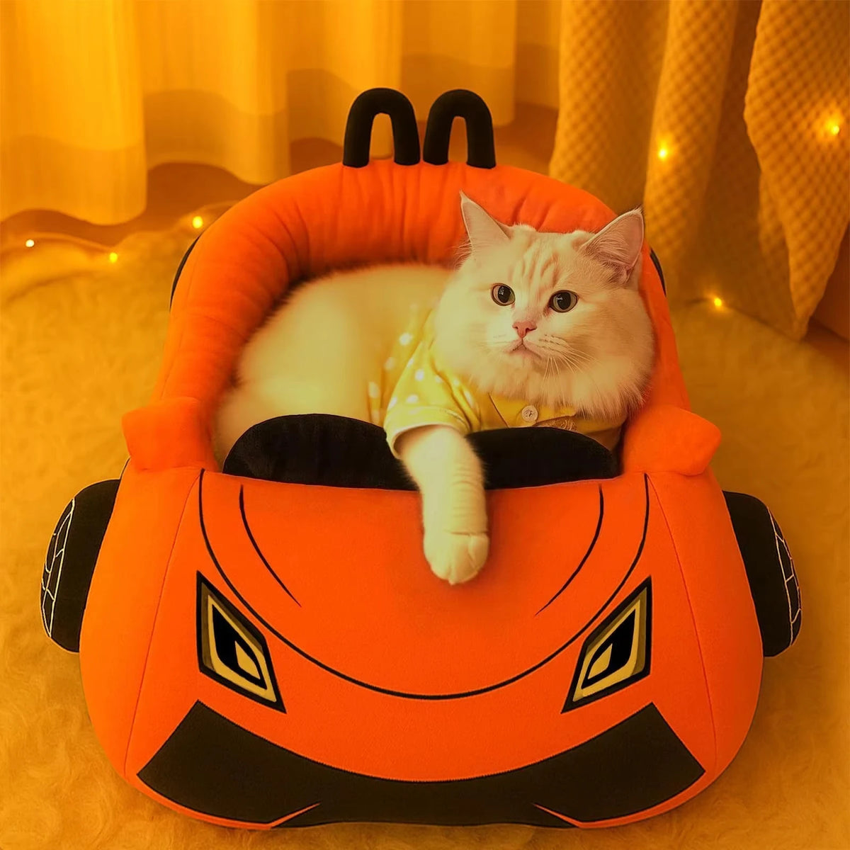 CWV Cozy Supercar Cat Bed With Soft Washable Pillow