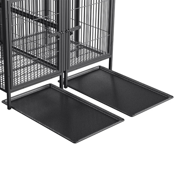 BORWART Heavy Duty Metal Dog Crate With Removable Divider Panel