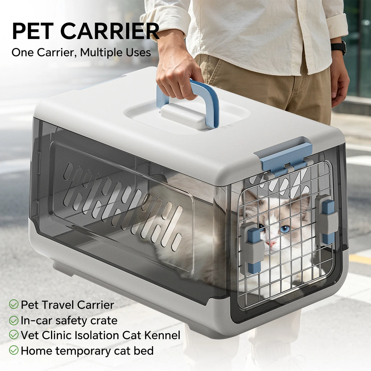 Ventilated Pet Travel Carrier Backpack For Cats And Dogs