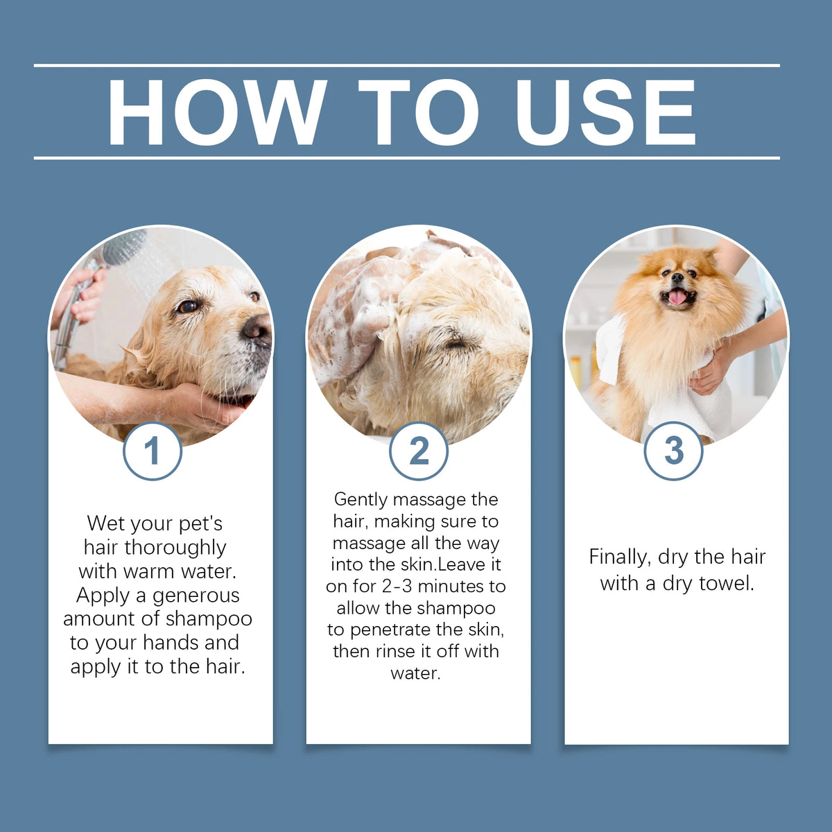 YEGBONG Gentle Pet Shampoo for Dogs and Cats Skin Care