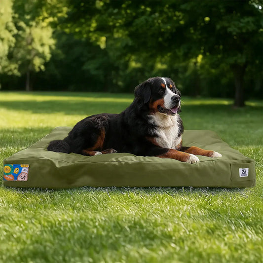 Indestructible Waterproof Canvas Dog Bed With Removable Washable Cover