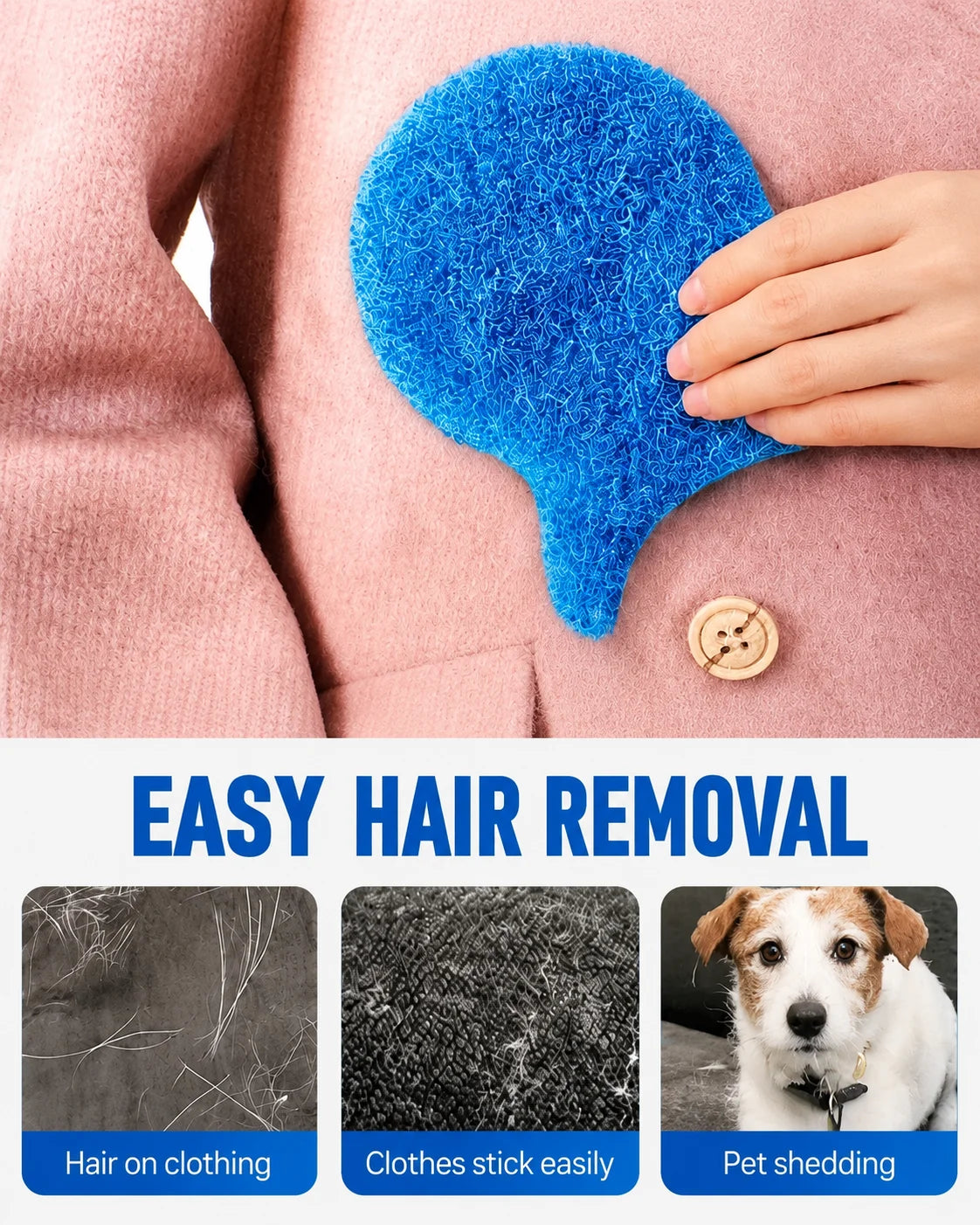 Reusable Pet Hair Remover for Laundry and Furniture Lint Catcher