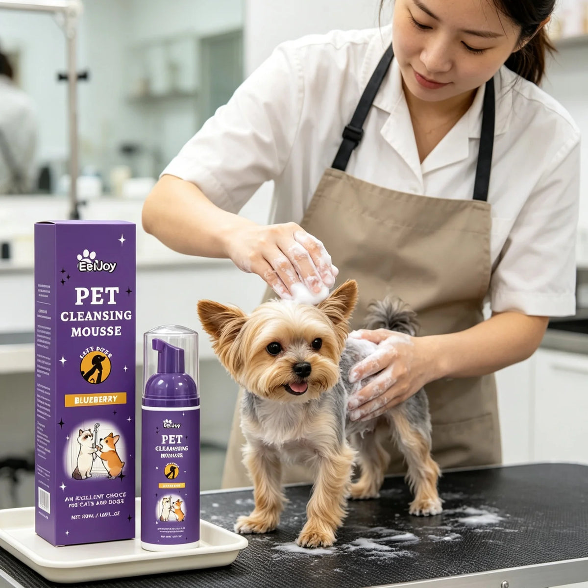 EelJoy Pet Grooming Foam Cleansing Odor Control for Soothing Skin