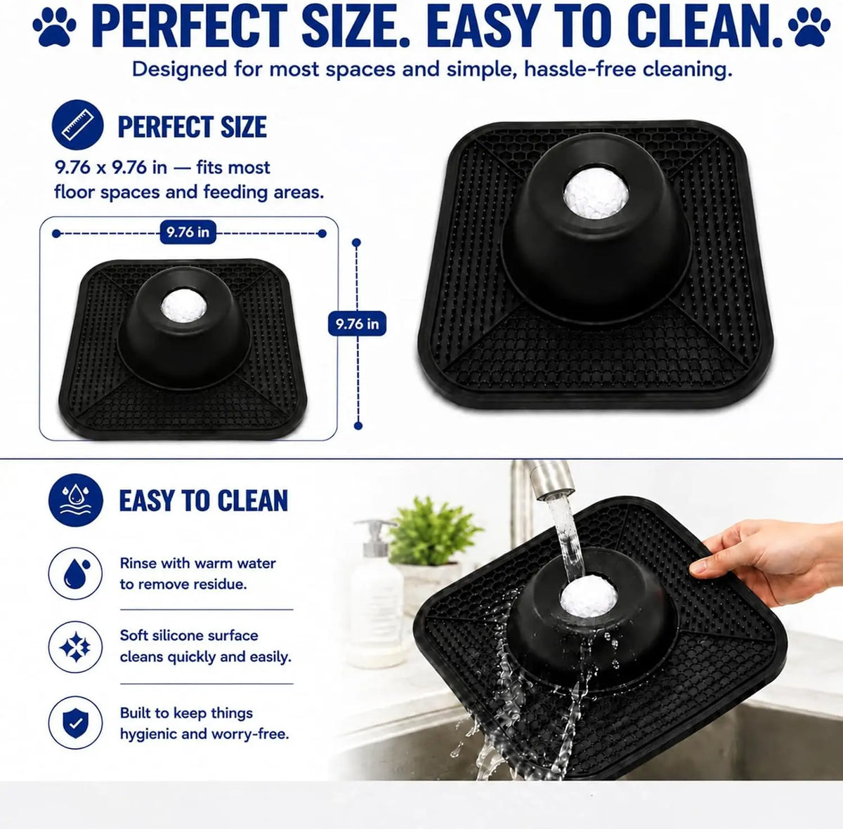 Slow Feeder Dog Bowl With Lick Mat And Rolling Ball