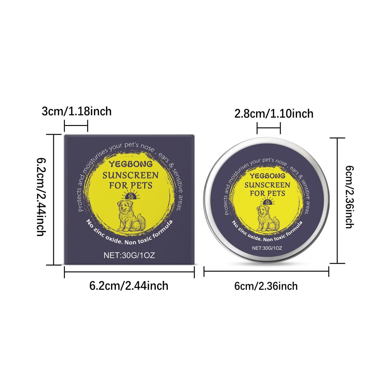 YEGBONG Pet Sunscreen Cream for Dog and Cat Skin Protection