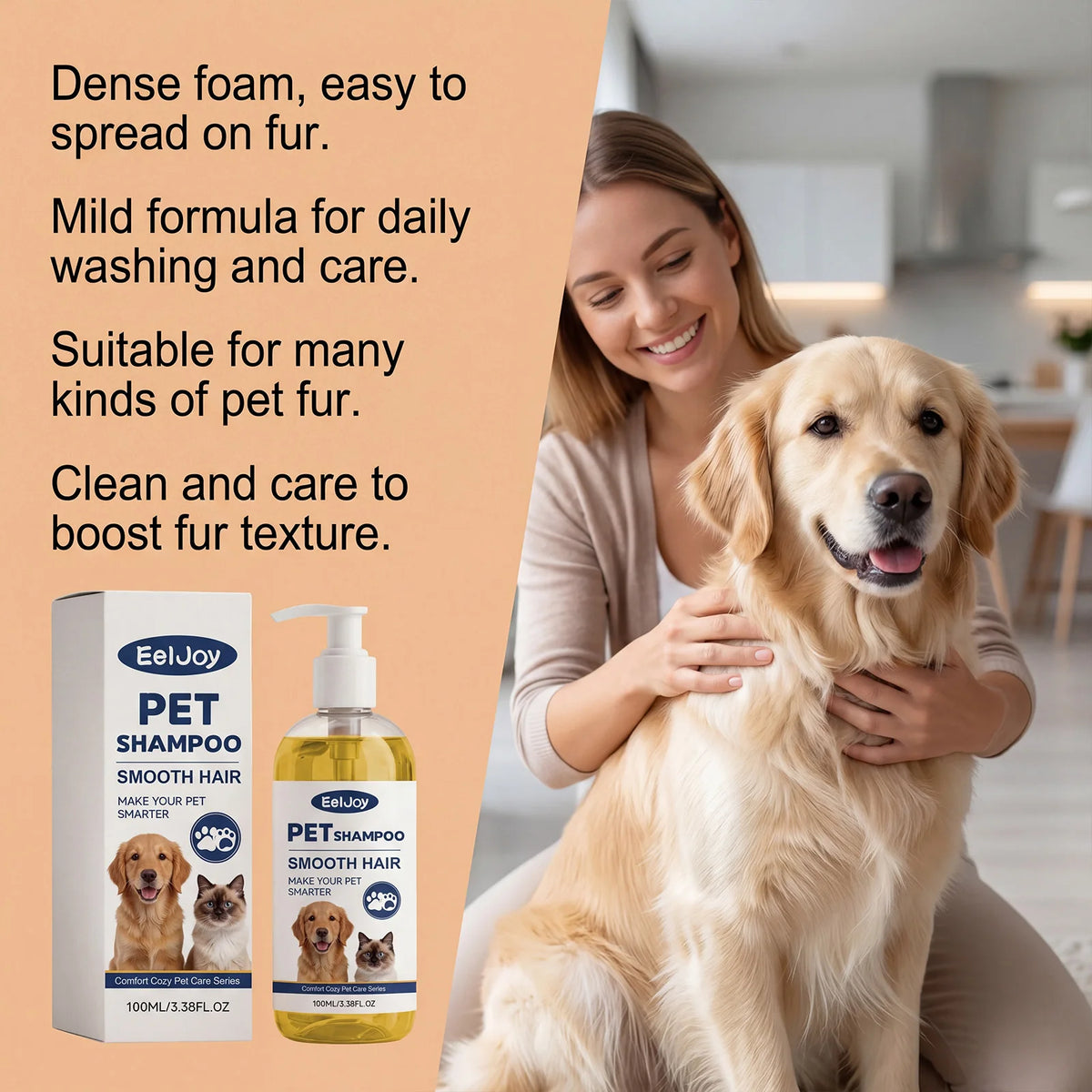 YEGBONG Gentle Pet Grooming Shampoo for Cleaning and Tangle Free Fur