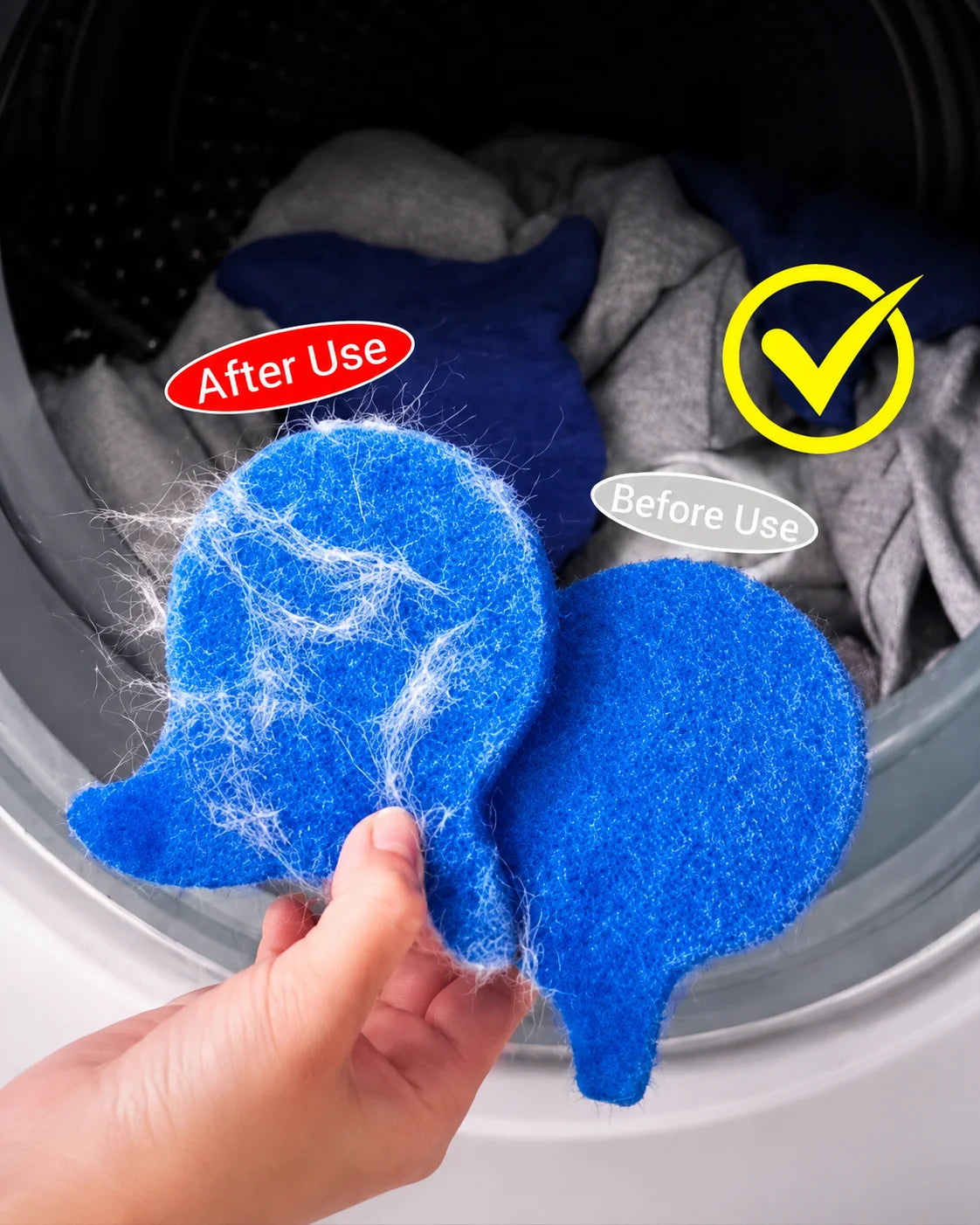 Reusable Pet Hair Remover for Laundry and Furniture Lint Catcher