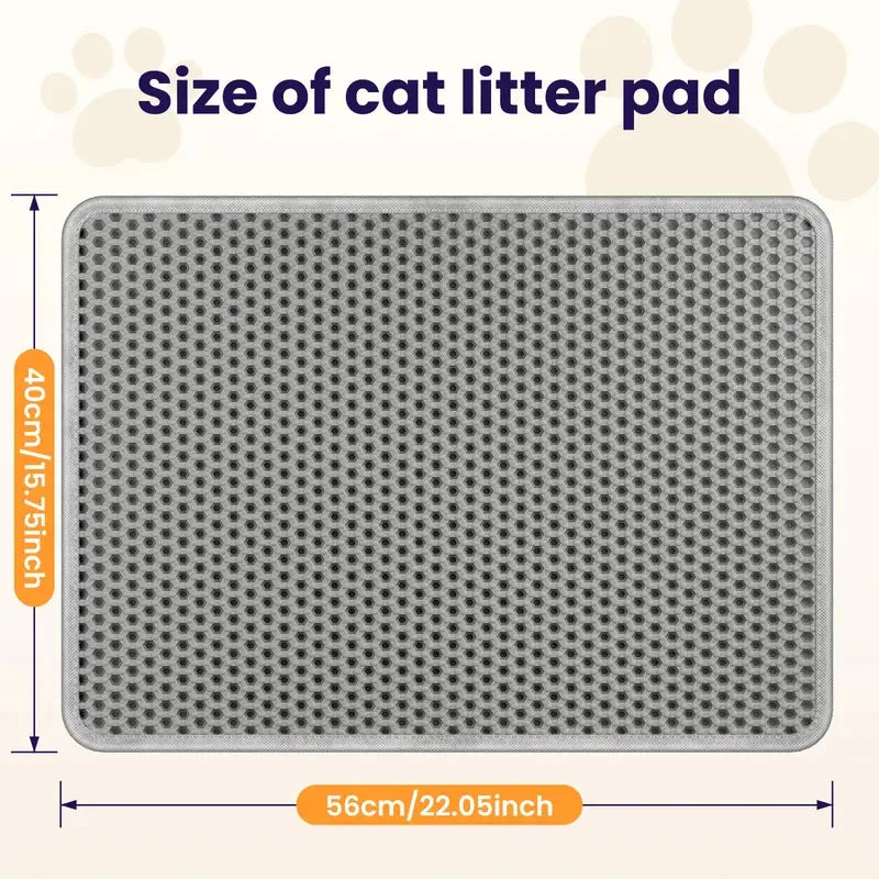 Waterproof Double Layer Cat Litter Trapping Mat For Clean Floors